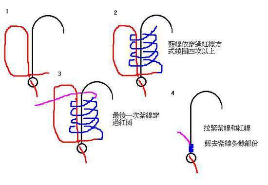 双鱼钩防缠绕绑法图解