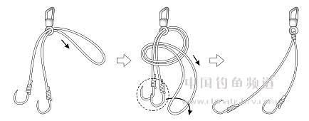 怎样用大力马线绑鱼钩
