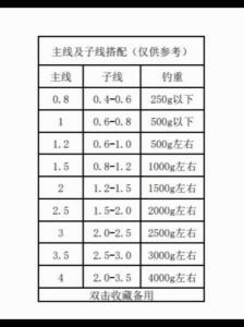 七号主线拉多大的子线 钓鱼的主线和子线